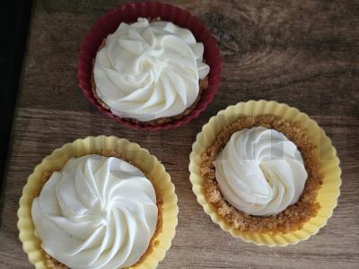 Sausainiai krepšeliai su graikišku jogurtu ir avietėmis Žingsnis 11