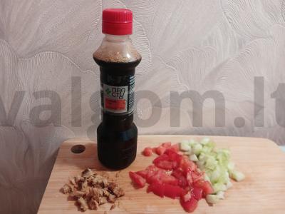 Soba su daržovėmis ir rūkytu unguriu Žingsnis 2