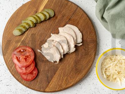 Sumuštinis su vištiena ir daržovėmis Žingsnis 2