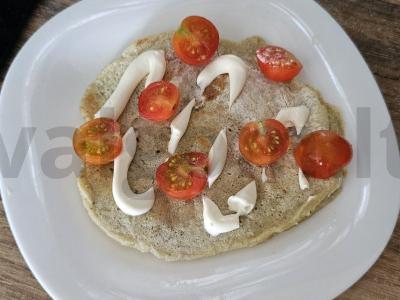 Nesaldus cukinijų blynelis su žolelėmis Žingsnis 6