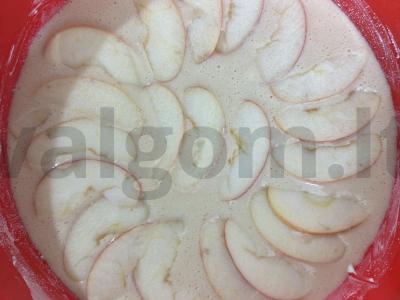 Šarlotė su manų kruopomis ir kefyru Žingsnis 9