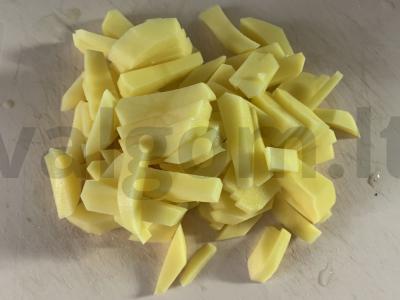 Kepta bulvė su šonine ir daržovėmis Žingsnis 1