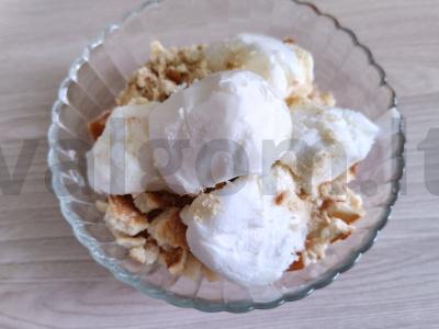 Desertas su kriauše, mėlynėmis ir grietinėlės saldainiais Žingsnis 5