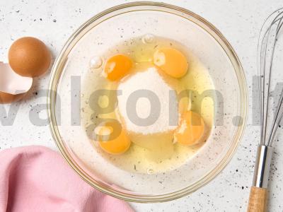 Apelsinų keksas su aguonomis Žingsnis 1