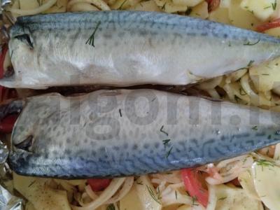 Skumbrė, kepta su daržovėmis orkaitėje Žingsnis 7