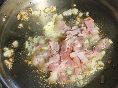 Bri sūris su kumpio faršu filo tešloje Žingsnis 5