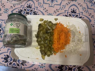 Sūris su jautiena, daržovėmis ir perlinėmis kruopomis Žingsnis 2