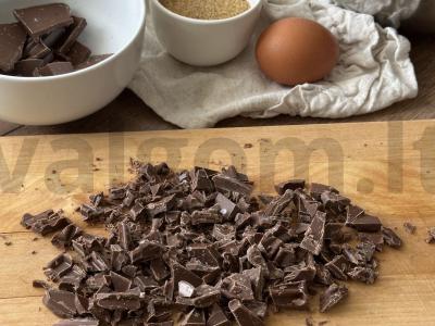 Šokoladinis sausainis prie arbatos Žingsnis 1