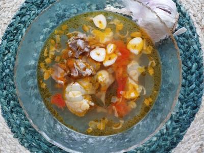 Žiedinės kopūstų sriuba su jautiena ir česnaku Žingsnis 7