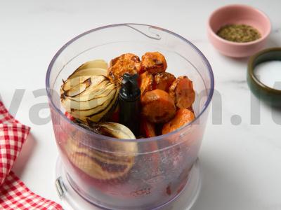 Žalioji grikių košė su keptų daržovių padažu Žingsnis 3