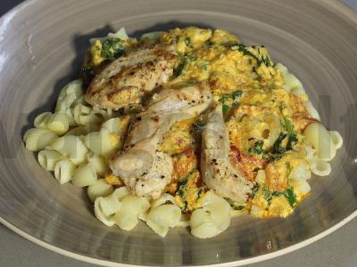 Vištienos krūtinėlė su suluguni ir kurkuma Žingsnis 11