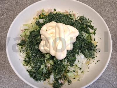 Okroška su vištienos filė, alyvuogių majonezu ir kvašu Žingsnis 7