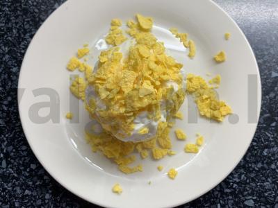 Keptas ledas kukurūzų dribsniuose Žingsnis 4