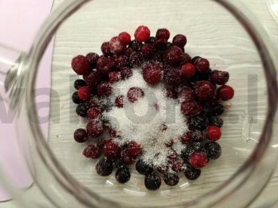 Spanguolių ir juodųjų serbentų gėrimas Žingsnis 2