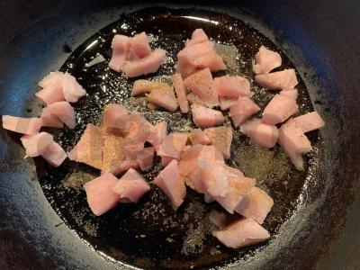 Pyragas su bulvėmis ir kalakutiena Žingsnis 1