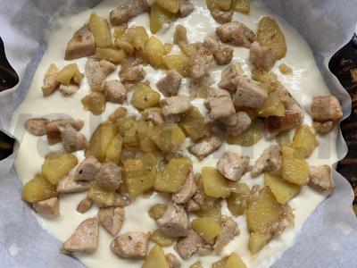 Pyragas su bulvėmis ir kalakutiena Žingsnis 8