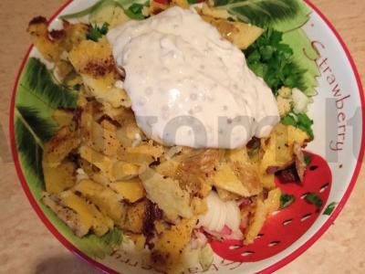 Salotas „Kaimiškas“ su bekonu Žingsnis 11