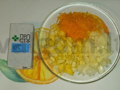 Ryžiai su virta-rūkyta šonine grietinėje Žingsnis 2