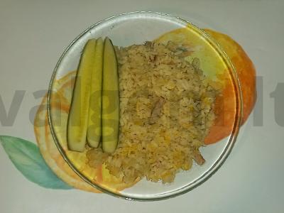 Ryžiai su virta-rūkyta šonine grietinėje pagrindine nuotrauka