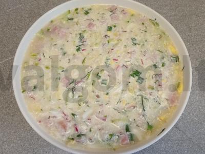 Okrška su kiauliena naminiu būdu ir majonezu ant duonos kvašo Žingsnis 9