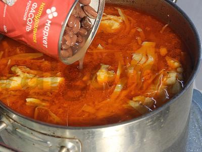 Šči su pupelėmis ir jautiena pietums Žingsnis 14