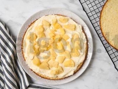 Tropinis tortas su ananasais Žingsnis 12