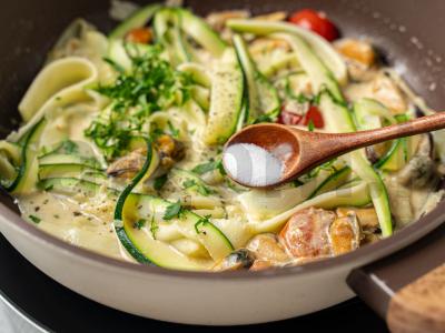 Cukinijų makaronai su midijomis Žingsnis 6