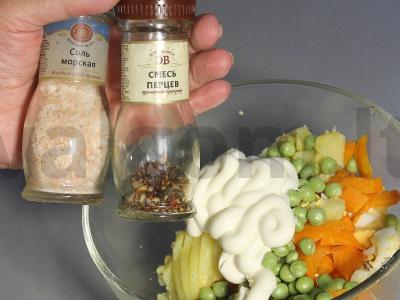 Olivje su jautiena ir žirniais Žingsnis 6