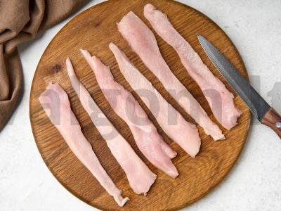 Vištienos ritinėliai su šonine oro grilyje Žingsnis 1