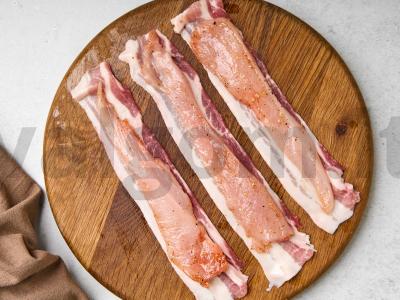 Vištienos ritinėliai su šonine oro grilyje Žingsnis 3