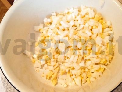 Atviras pyragas su ryžiais ir kiaušiniu Žingsnis 1