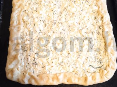 Atviras pyragas su ryžiais ir kiaušiniu Žingsnis 6