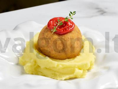 Bulvių košė su kotletu pagrindine nuotrauka