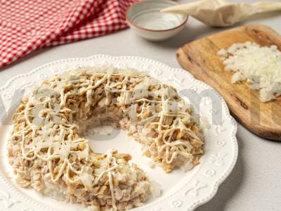 Salotas „Kovos arklys“ su ryžiais ir vištiena Žingsnis 7