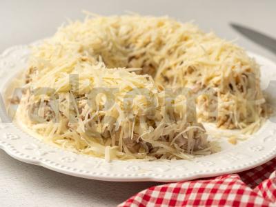 Salotas „Kovos arklys“ su ryžiais ir vištiena Žingsnis 8