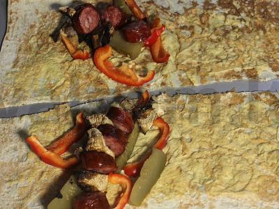 Užkandis su lavašu ir Krakovo dešra Žingsnis 11