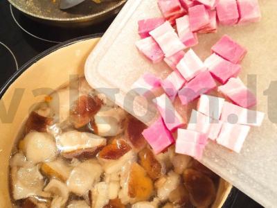 Grybų sriuba su virta-rūkyta šonine Žingsnis 5