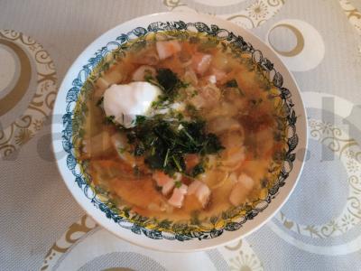 Grybų sriuba su virta-rūkyta šonine pagrindine nuotrauka