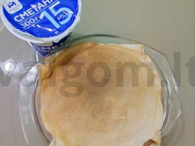 Blynų tortas su vyšniomis Žingsnis 15