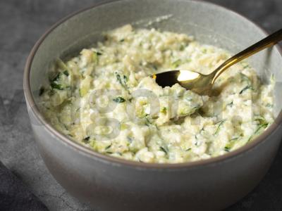 Vafliai su varške ir cukinijomis Žingsnis 3