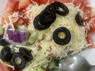 Daržovių salotas „Vasaros išmintis“ Žingsnis 5