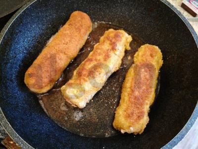 Kiaulienos ritinėliai traškioje paniravimo dangoje pietums Žingsnis 13