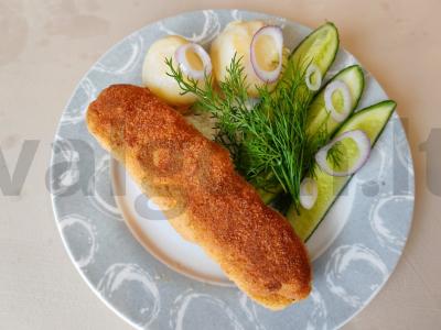 Kiaulienos ritinėliai traškioje paniravimo dangoje pietums pagrindine nuotrauka