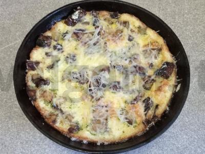 Omletas su baklažanais pusryčiams pagrindine nuotrauka