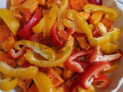 Šiltas salotas su mocarela ir moliūgu Žingsnis 3