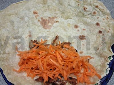 Šaurma su triušienos filė ir paprikomis Žingsnis 3