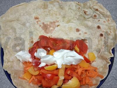 Šaurma su triušienos filė ir paprikomis Žingsnis 7