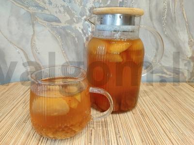 Braškės, obuoliai ir džiovinti abrikosai kompotas Žingsnis 6