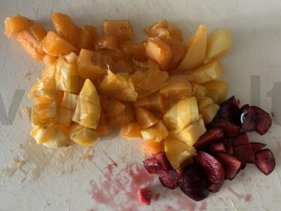 Desertas su ledais, vaisiais ir muesli Žingsnis 1