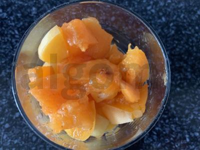 Desertas su ledais, vaisiais ir muesli Žingsnis 3